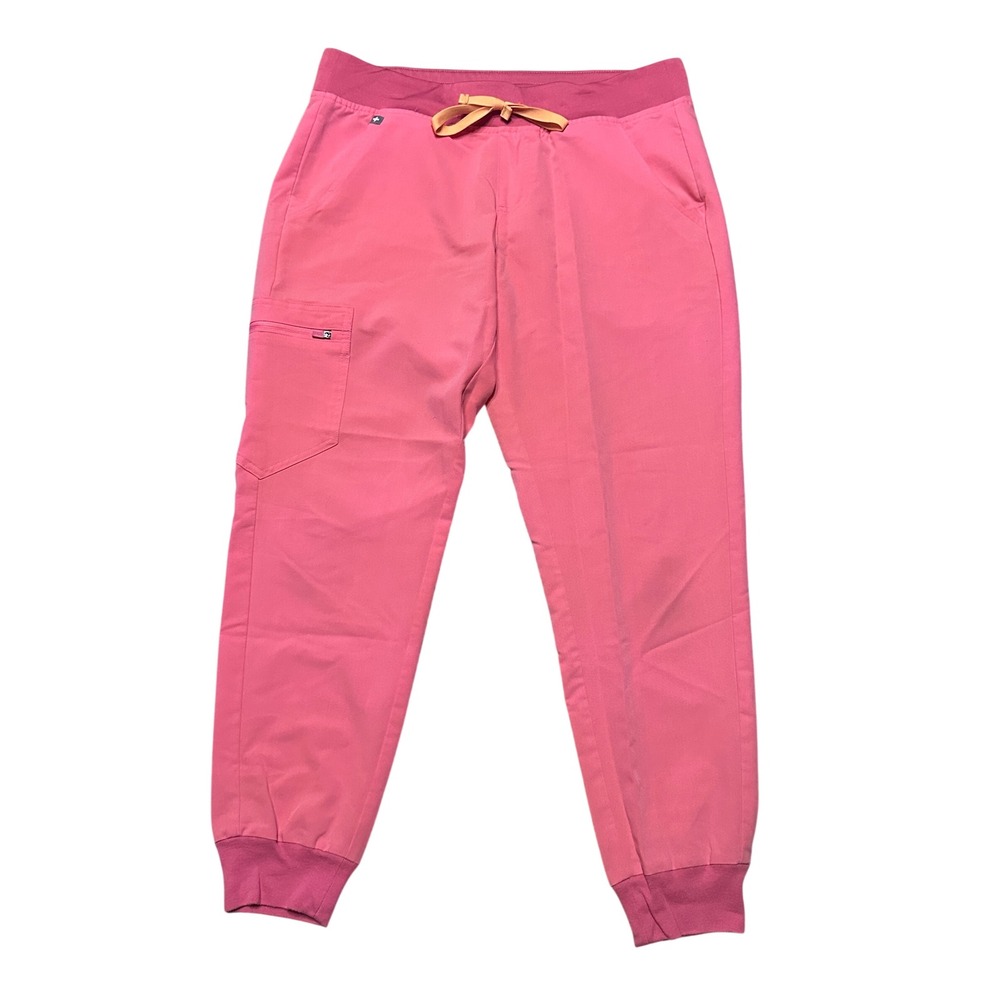 Figs Zamora Jogger Scrub Pants NEON PINK Medium Petite